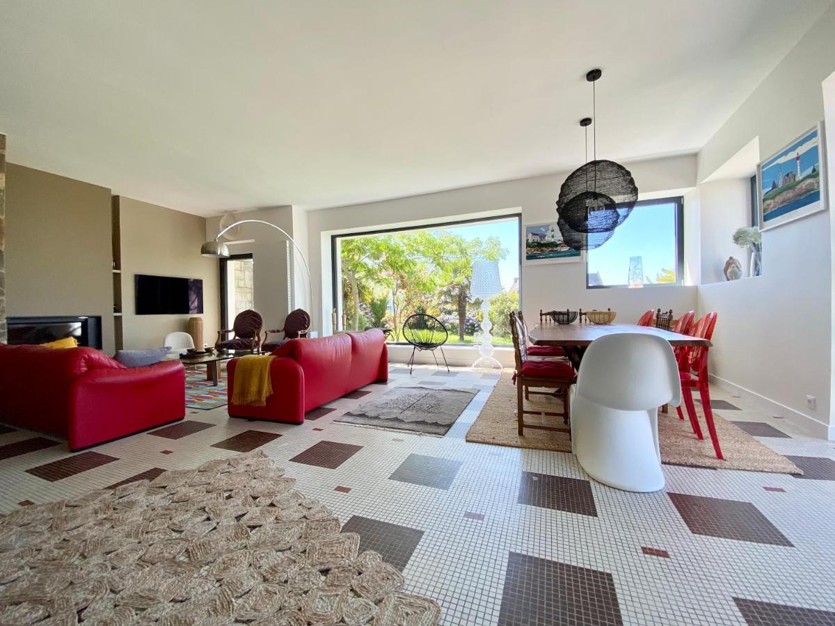 Superbe Villa Vue Sur Mer, Corniche De La Plage Бенодет Экстерьер фото