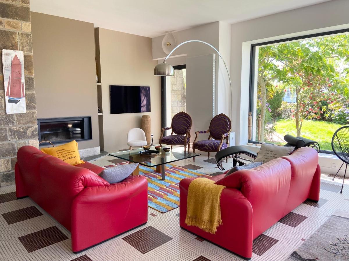 Superbe Villa Vue Sur Mer, Corniche De La Plage Бенодет Экстерьер фото